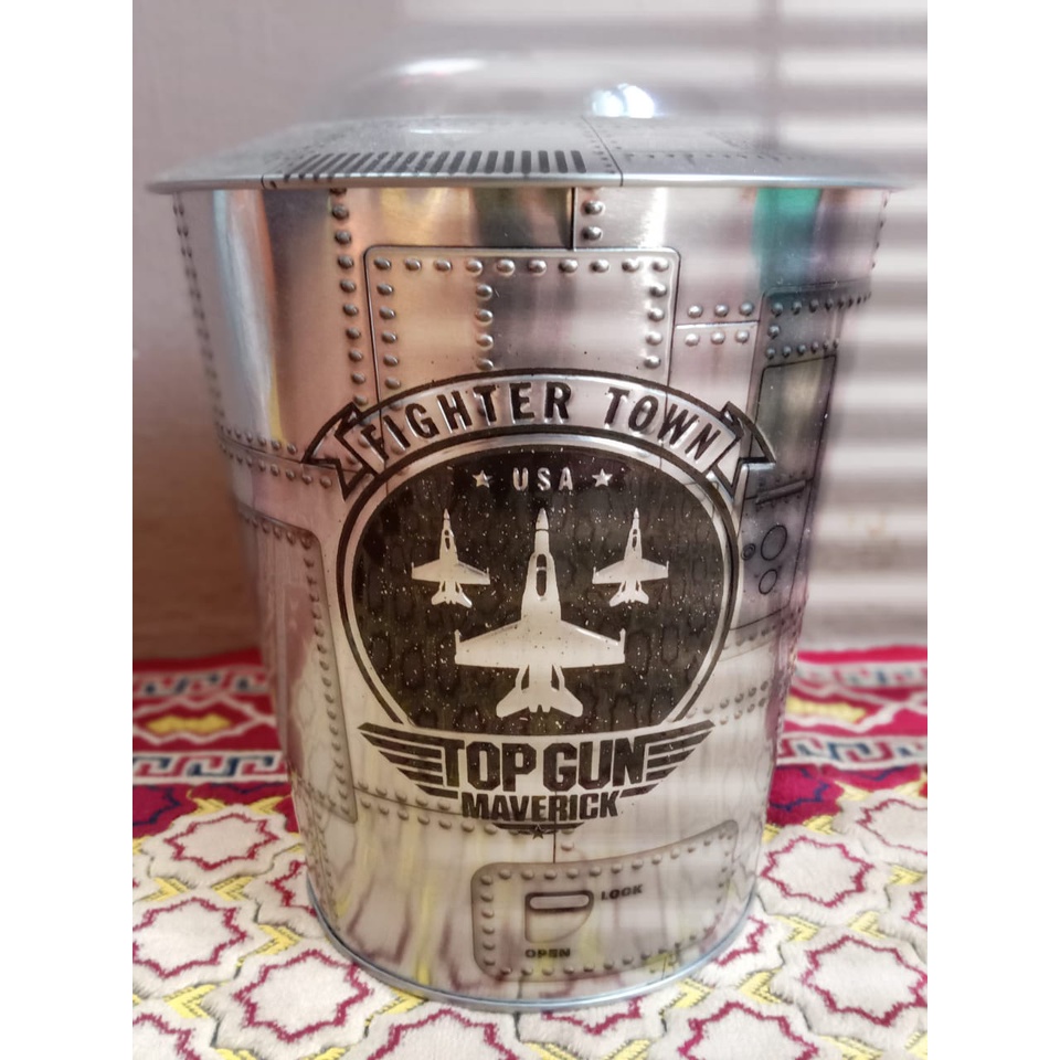 Top Gun Maverick Stainless Steel Popcorn Bucket FREE TSHIRT TOP GUN MAVERICK FREE POSTER TOP GUN