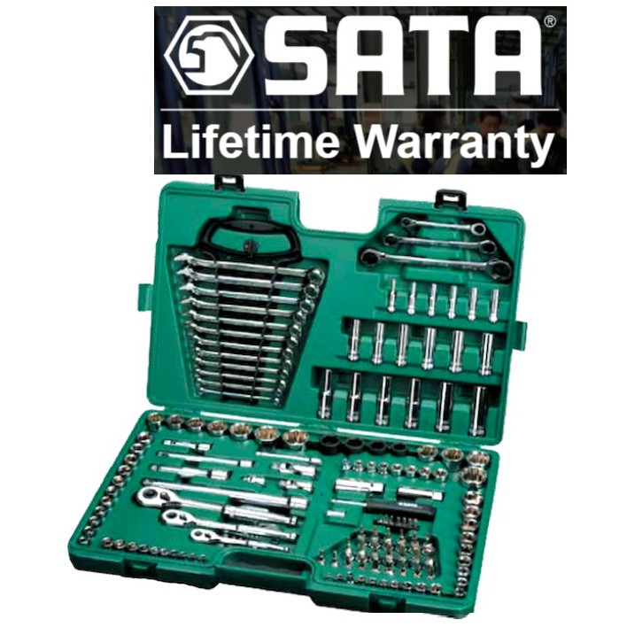 Sata 09510 SOCKET SET, 150pcs, 1/4" & 3/8" & 1/2"dr (NEW & ORI SATA