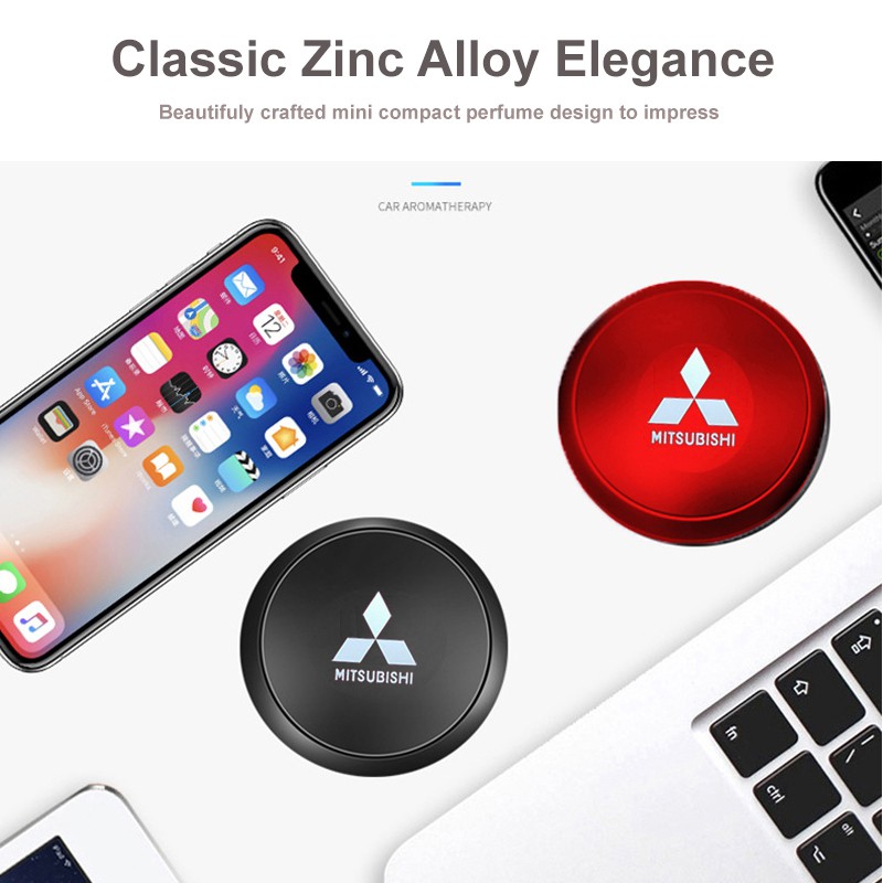 MITSUBISHI Air Freshener Zinc Alloy Car Perfume Pewangi Kereta + Free