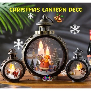 Ready Stock !! Christmas Lantern Merry Christmas Ornaments Decoration Gift Retro-Style Lamp