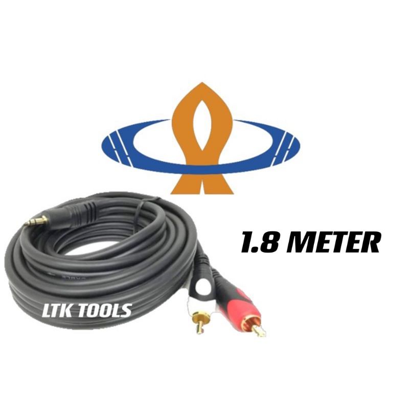 YX YIXIAN 2 Rca To 1Mini Stereo Cable 1.8 Meter Car House Home Sound