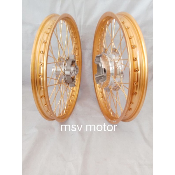 HONDA PCX 150 PNP RING 17/140/160 RUJI GOLD COLOR WHEELS | Shopee Malaysia