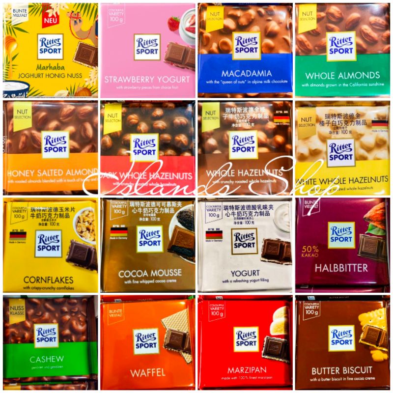 Chocolate Ritter Sport 100g 💯 COKLAT LANGKAWI | Shopee Malaysia