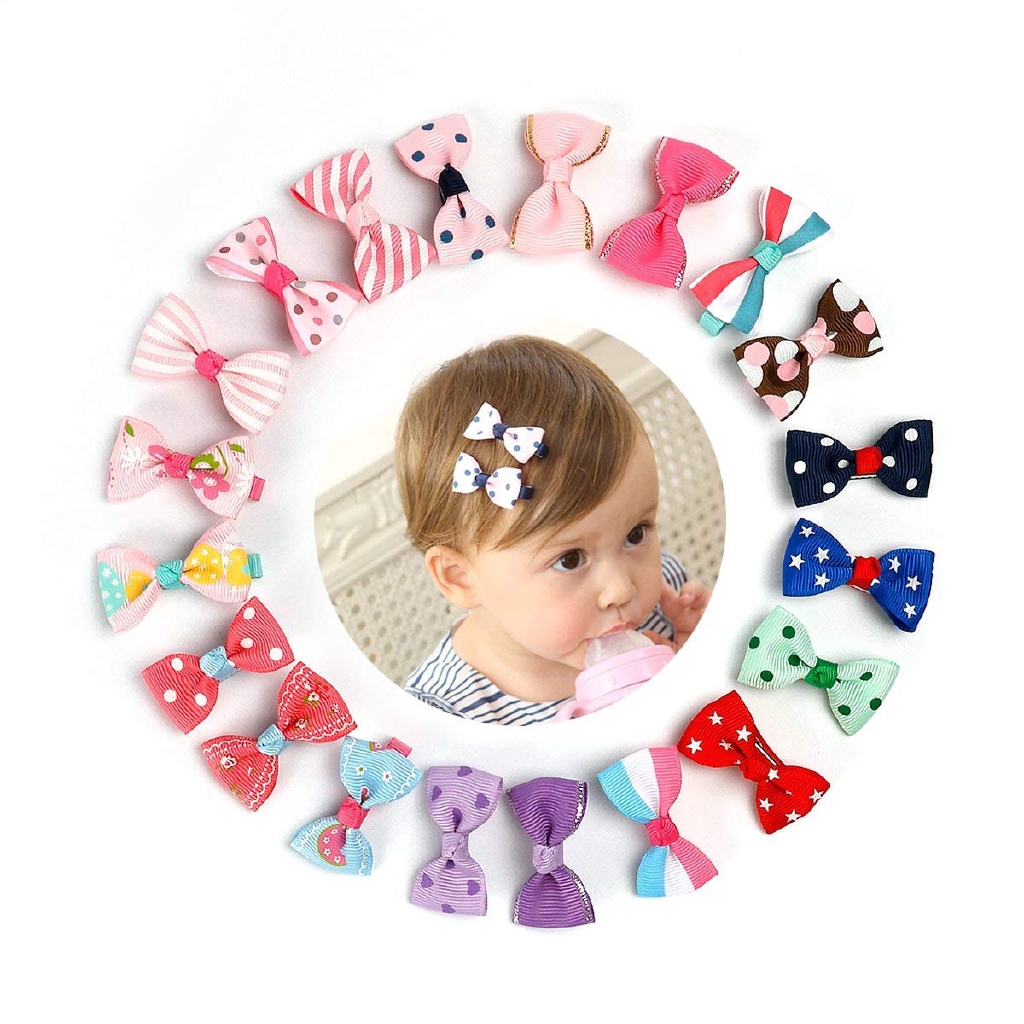 10 Pcs Baby Girls Toddlers Tiny Baby Hair Clips Hair Bows Clips hair