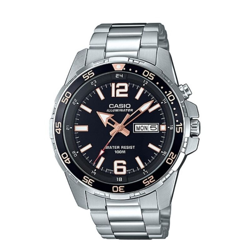Casio MTD 1079D 1A3 MTD 1079D 1A Analog Stainless Steel Mens Watch 100M MTD 1079 Shopee Malaysia