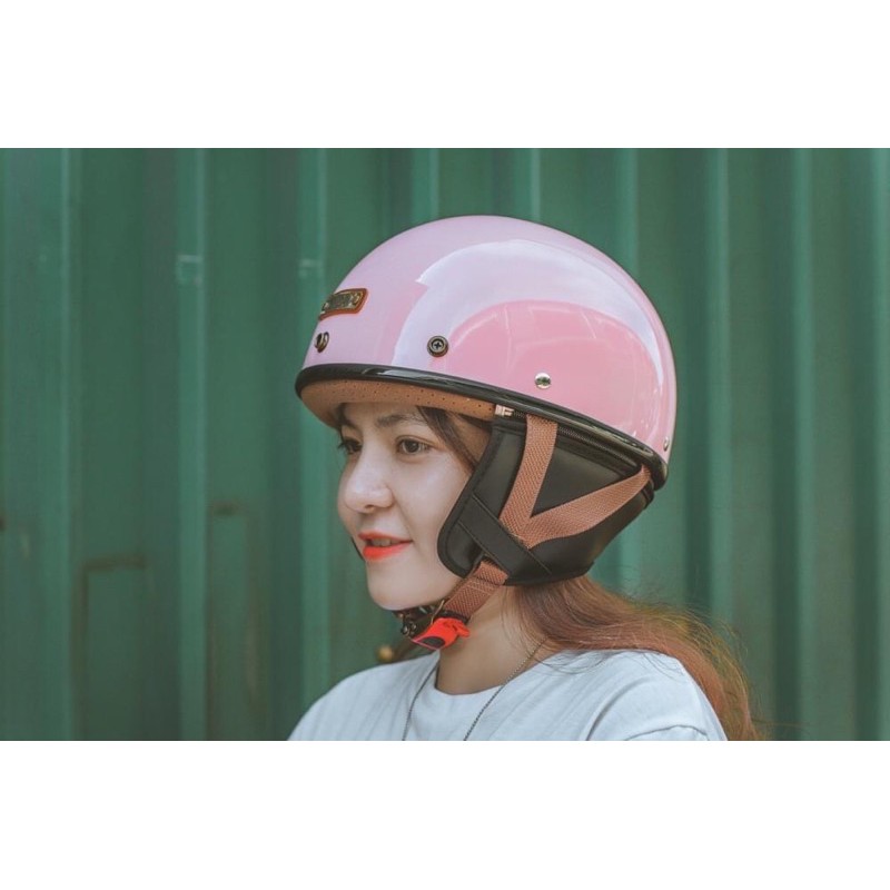 Solid Pink First Half Bulldog Pug Helmet Shopee Malaysia