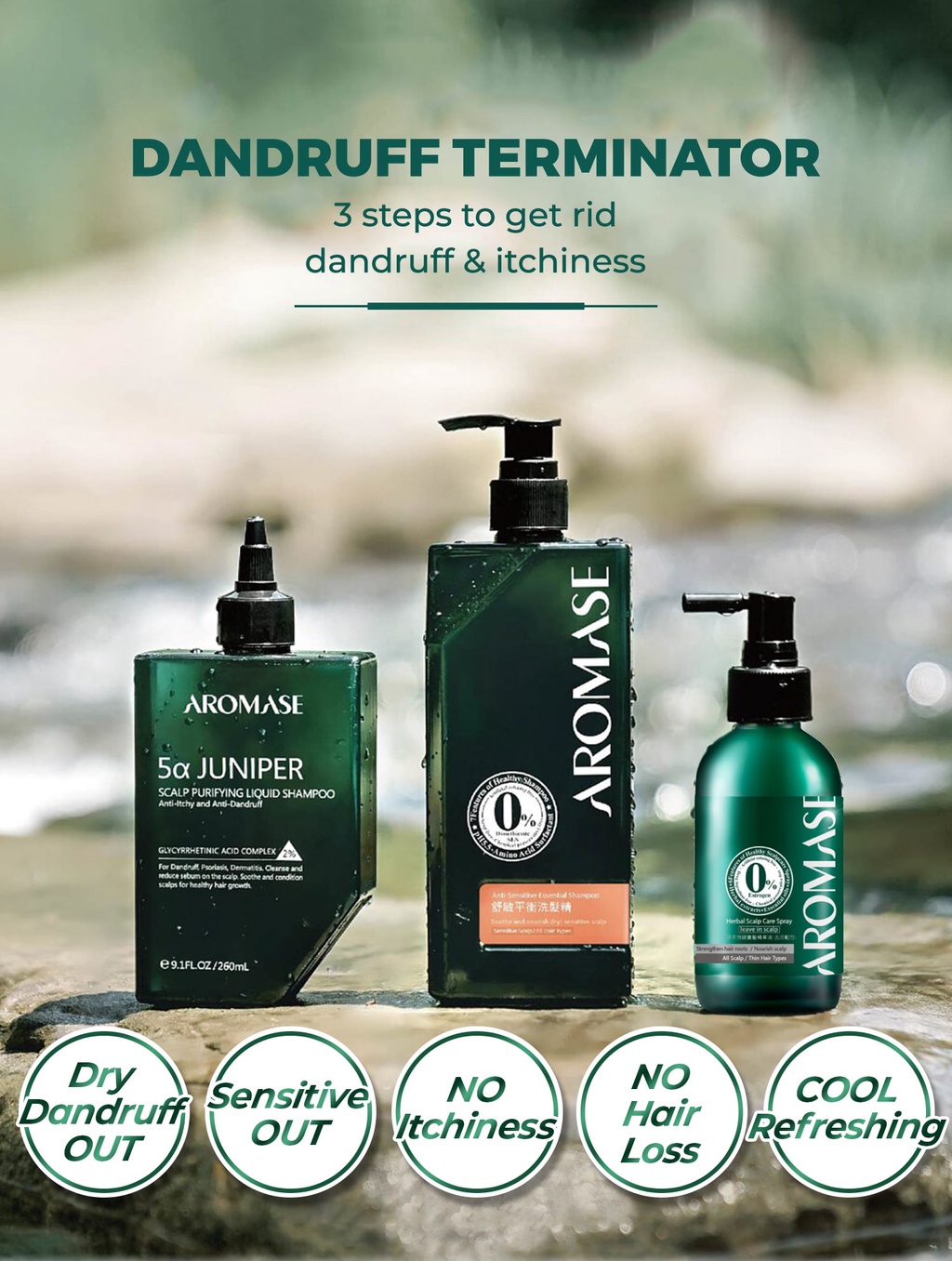 Aromase Pre-Shampoo / Shampoo /Scalp Spray / Purifying Gel Series(Small ...