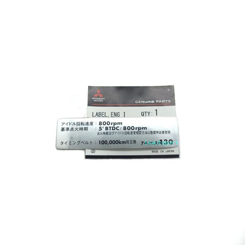 ORIGINAL MITSUBISHI EVOLUTION 9 EVO IX CT9A IDLE CAUTION LABEL STICKER ...