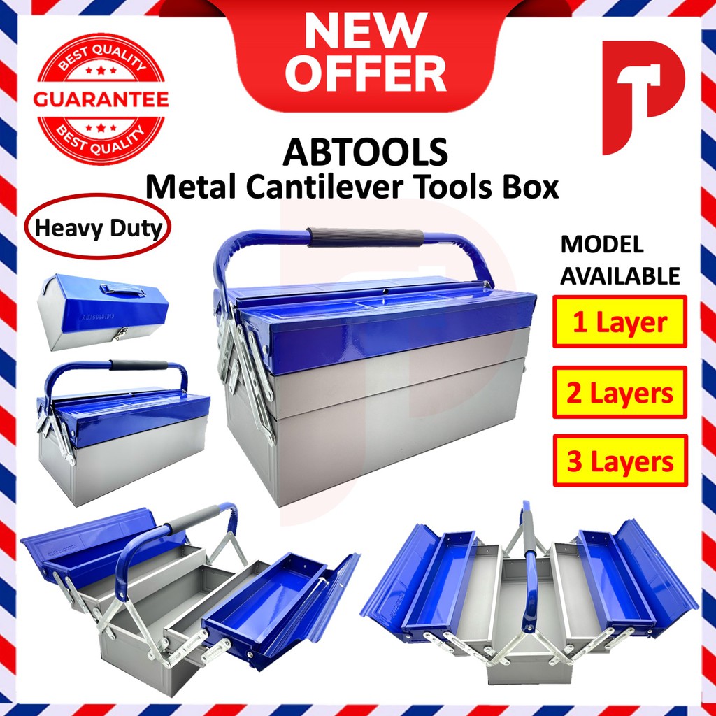 Metal Cantilever Tools Box Heavy Duty (1,2,3 Layer) Shopee Malaysia