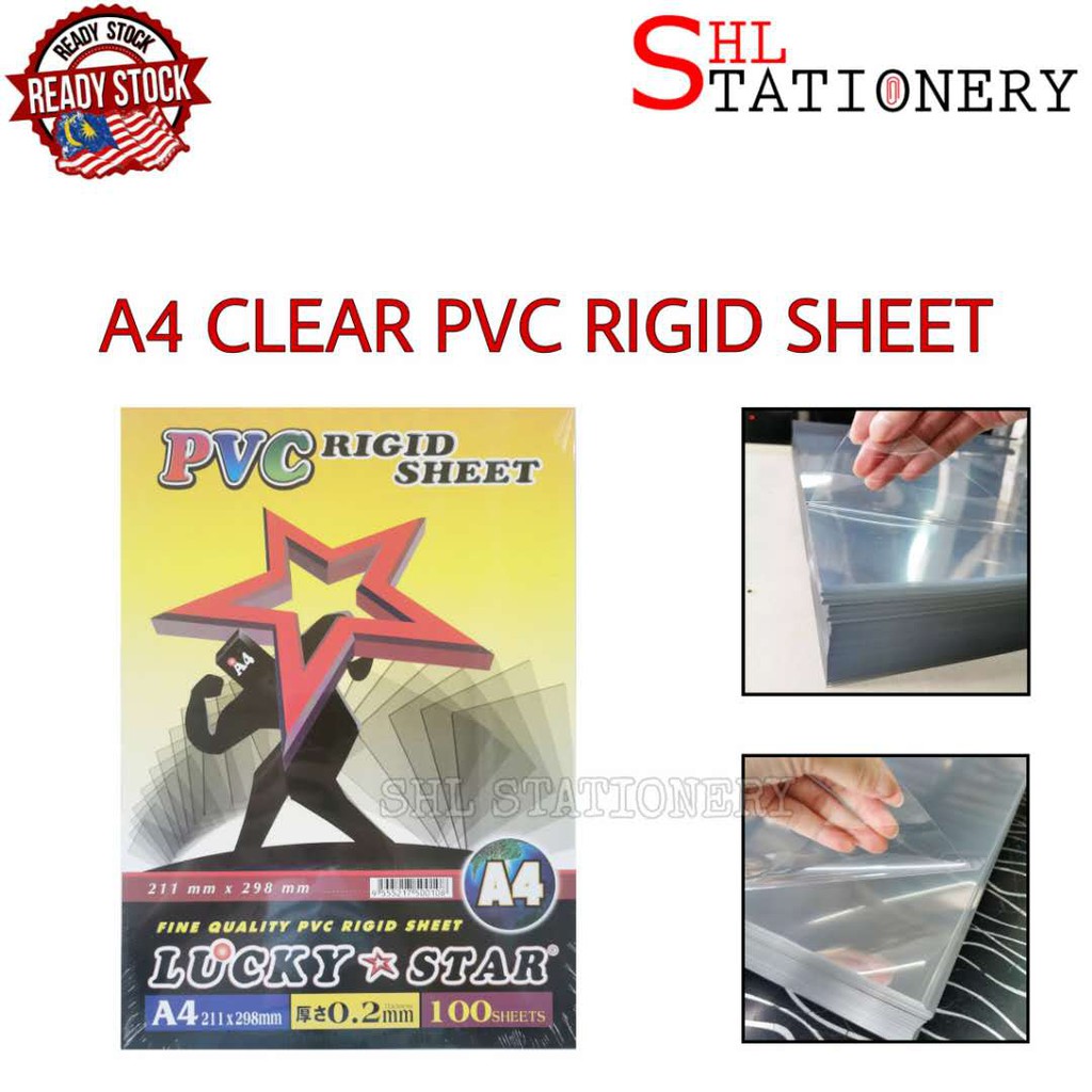 Lucky Star Pvc Rigid Sheet A X Mm Sheets Book Cover Binding