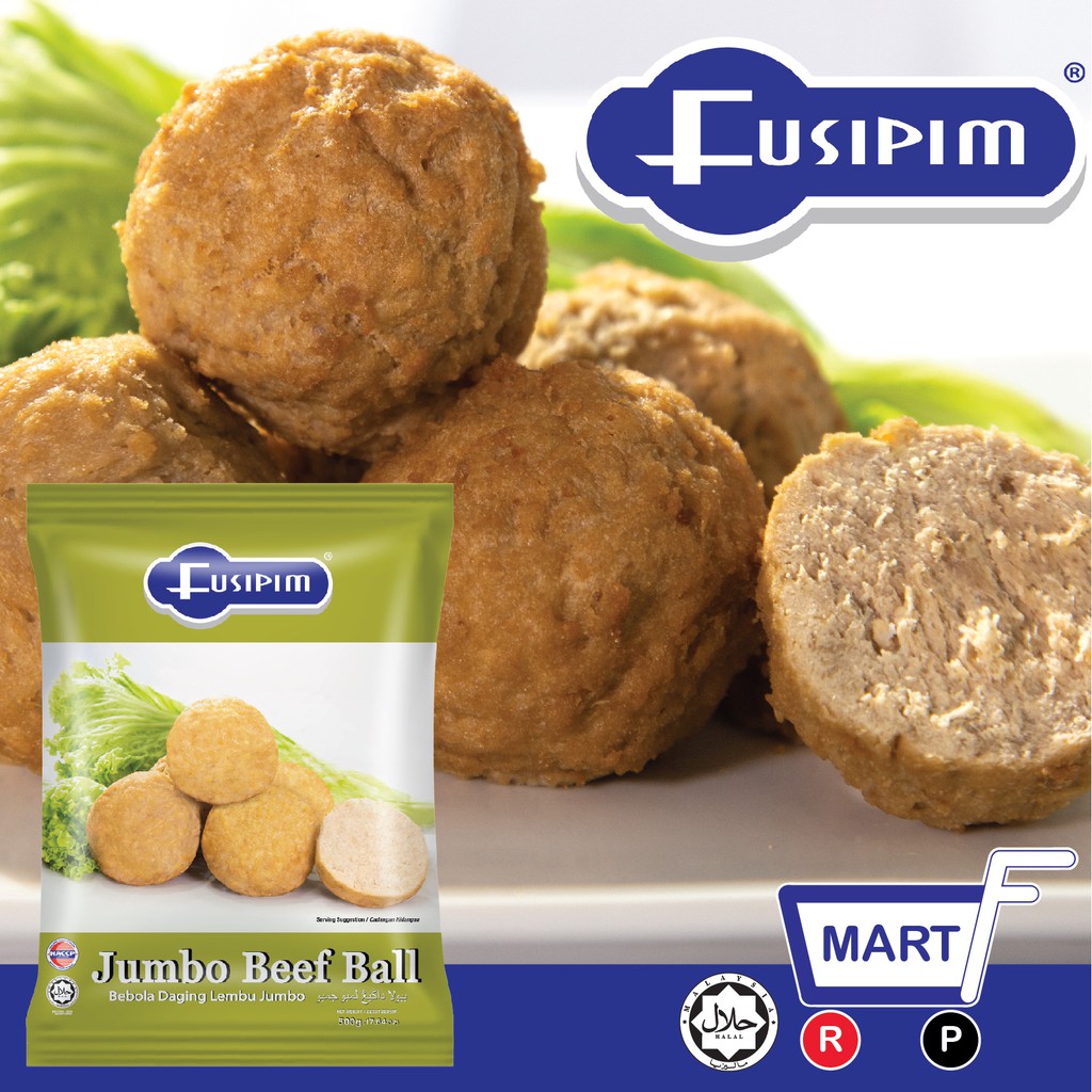 Fusipim Jumbo Beef Ball 500g Bebola Daging Lembu Jumbo [kl Klang