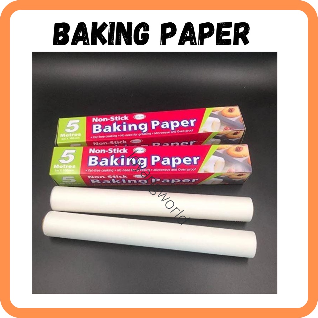 Baking Paper NonStick Kitchen Tool Pastry Cookies Kertas Minyak 5M x