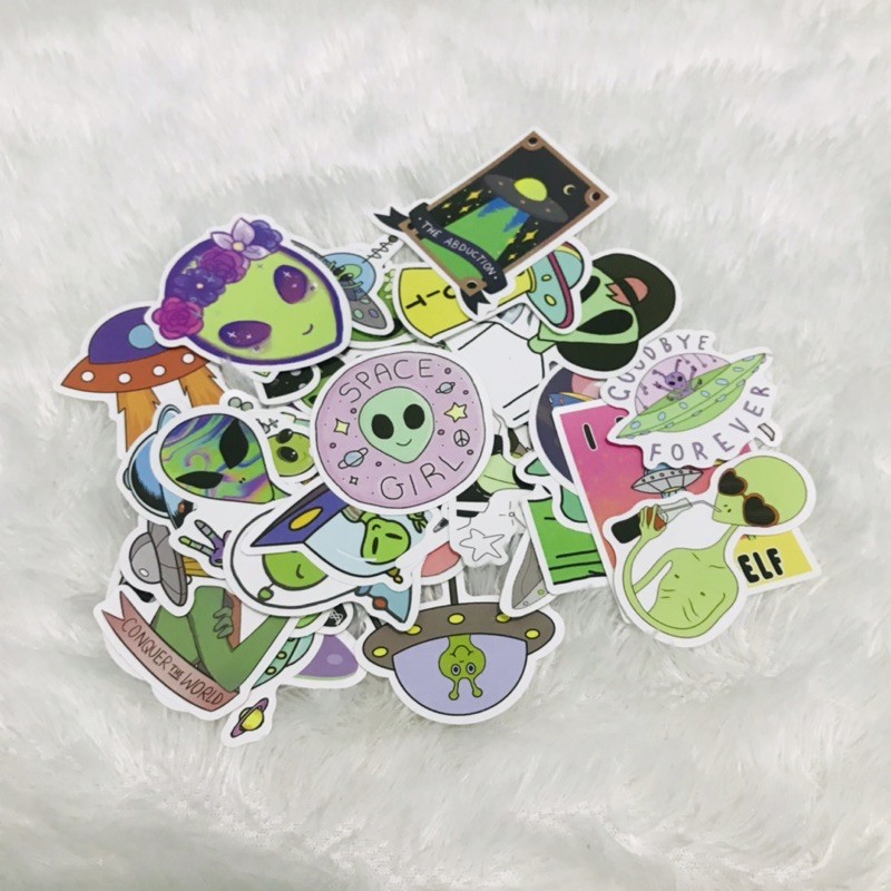 Alien OUTERSPACE GRAFFITI STICKER (WATERPROOF) | Shopee Malaysia