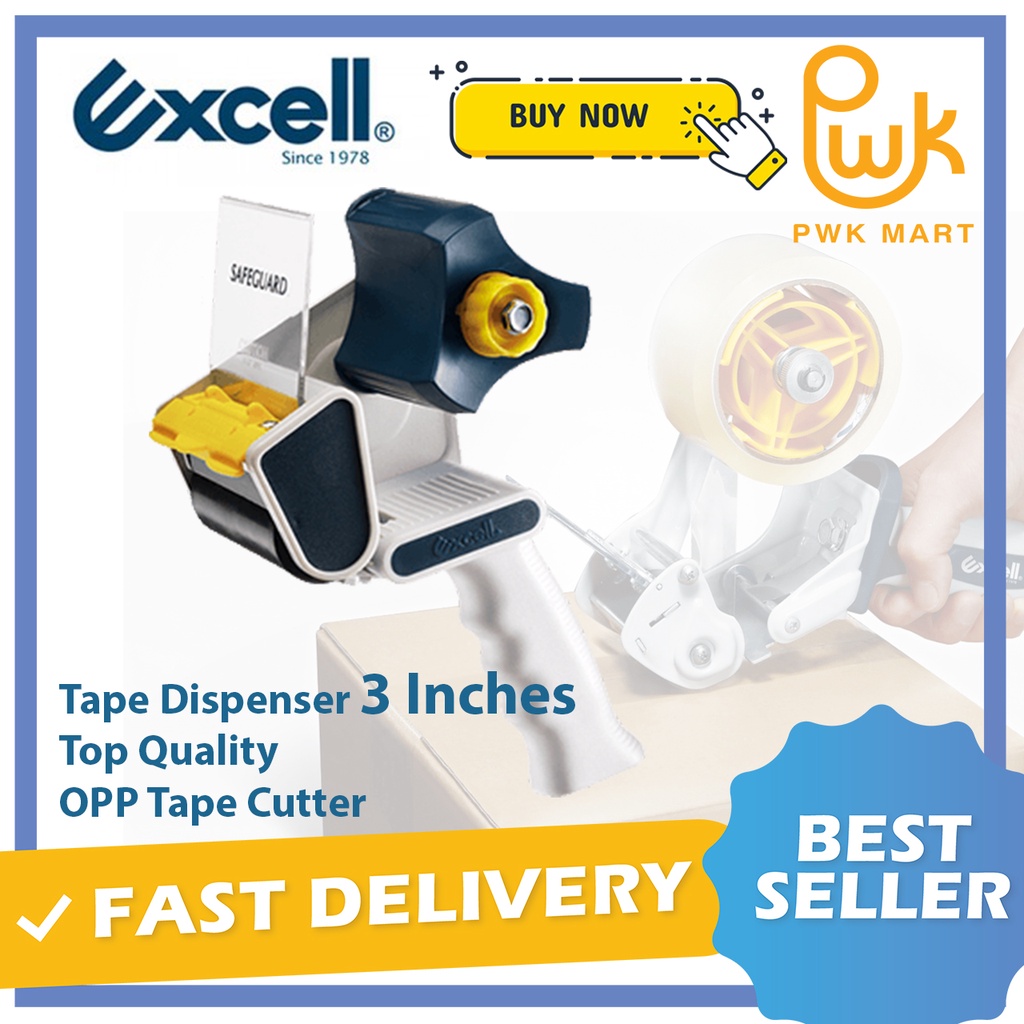 EXCELL 3in OPP Tape Cutter / Tape Dispenser 3 inch (HEAVY DUTY