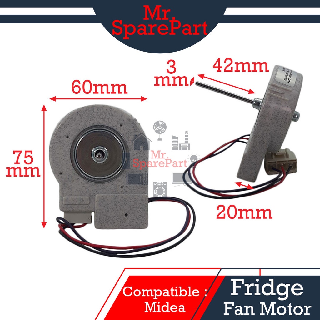 Adatto per motore ventola frigorifero Midea BCD-330WTV
