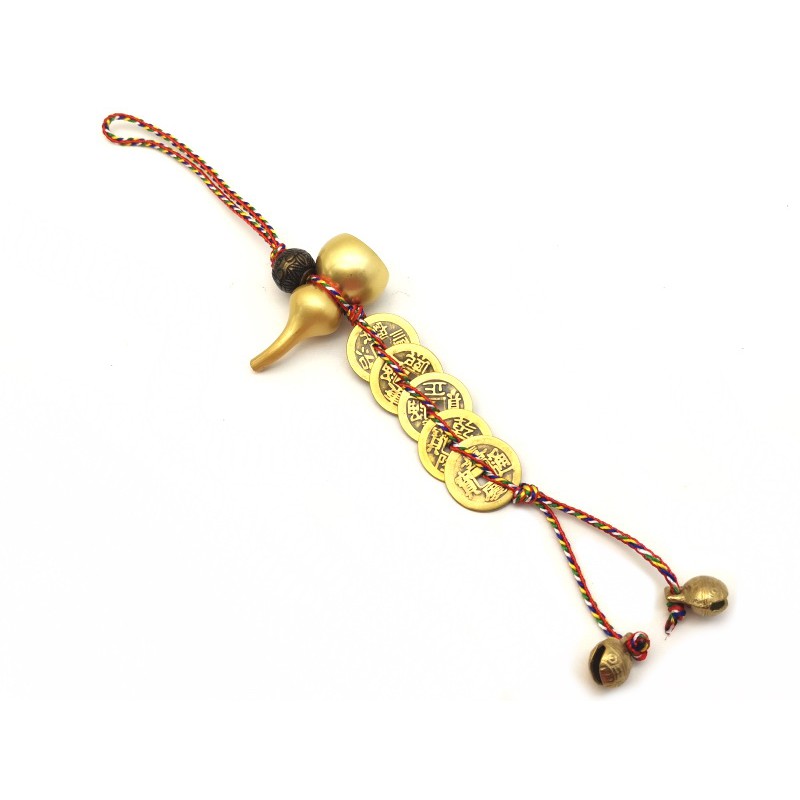 Metal Wulou with 5 Coins and Bells Hanging - Wu Lou for Health | Shopee ...