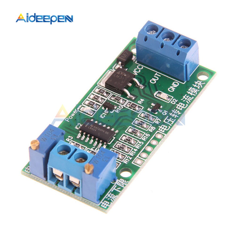 2.5V 3.3V 5V 10V 15V 24V to 4-20mA 0-20mA DC 12V-24V Voltage to Current ...