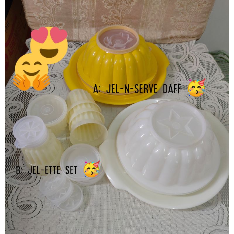 Lot 2 Moules à Gelée Tupperware Vintage - Jel-N-Serv & Mini Jel-ette - USA