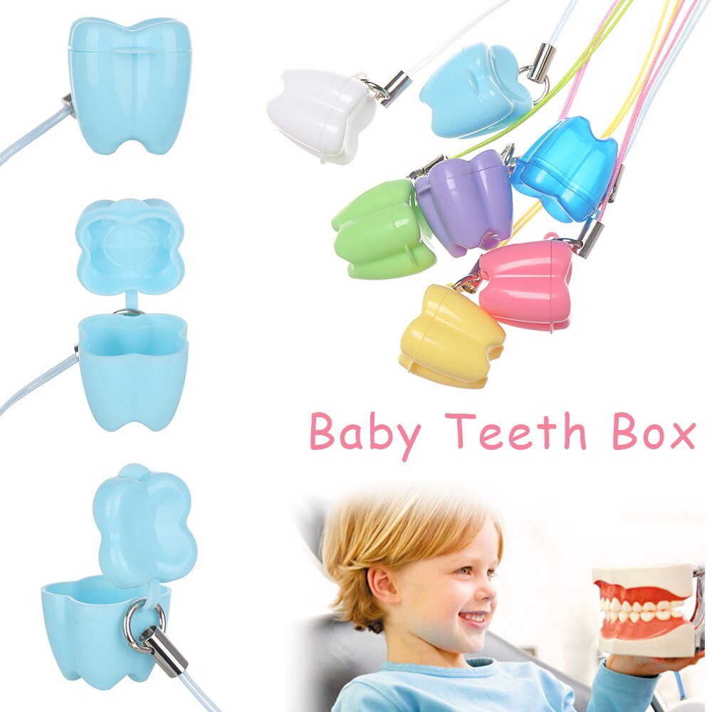 10Pcs Plastic Children Denture Box Dental fake tooth container/ Baby ...