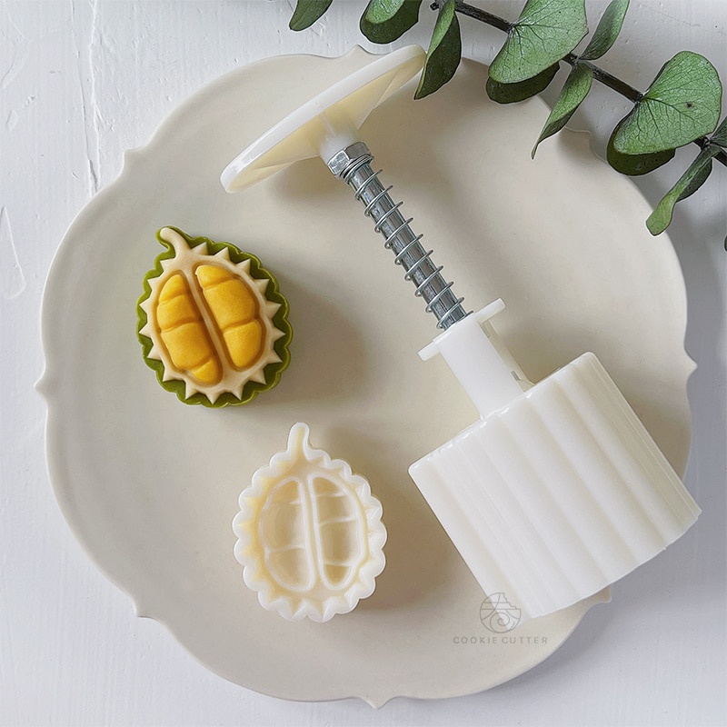 50g Durian Mooncake Mould Mung Bean Cake Wagashi Fruit Pattern Stamps ...