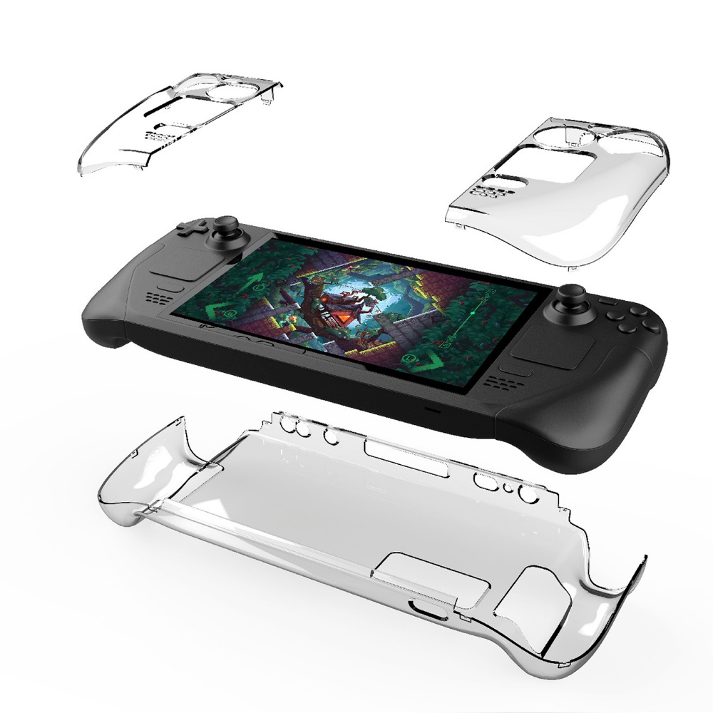 Transparent PC Hard Case for Steam Deck Host Split Crystal Protective ...
