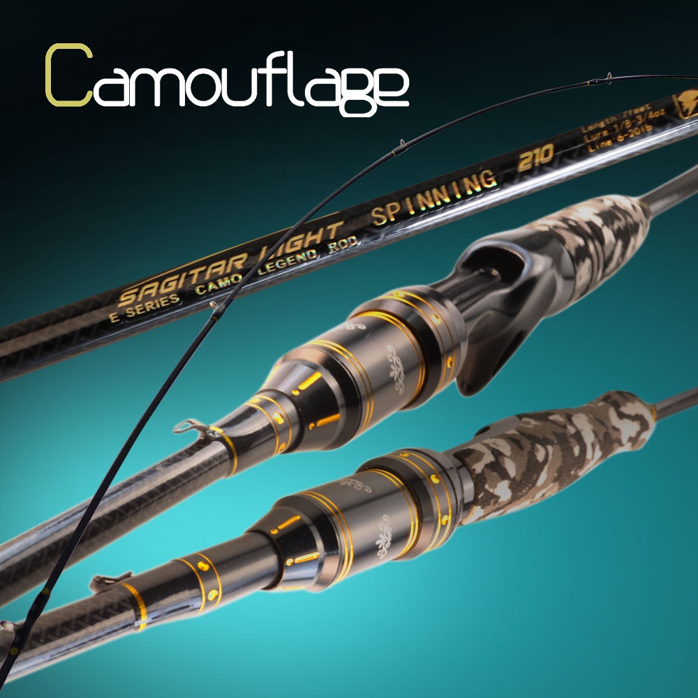 2Tips Camouflage Fishing Rod M/MH Fishing Rod Spinning Rod Baitcasting