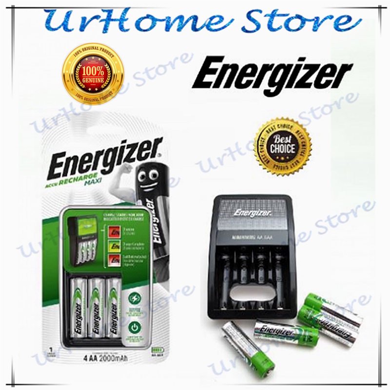 ENERGIZER MAXI CHARGER CHVCM4 NIMH BATTERY RECHARGE 2000MAH FOR 2 AA OR ...