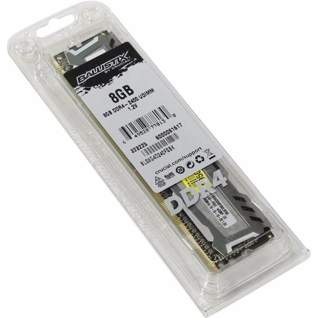 Crucial Ballistix Sport LT 8GB DDR4 2400Mhz BLS8G4D240FSBK Shopee Malaysia