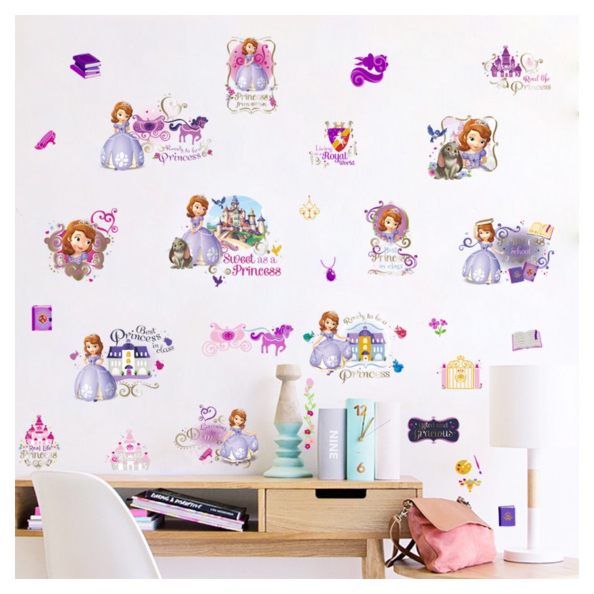 HO225 Wall Sticker SOFIA Sweet As a Princess Wall Sticker Switch ...