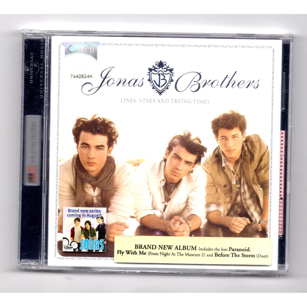 JONAS BROTHERS LINES, VINES AND TRYING TIMES (MALAYSIA EDITION CD) Shopee Malaysia