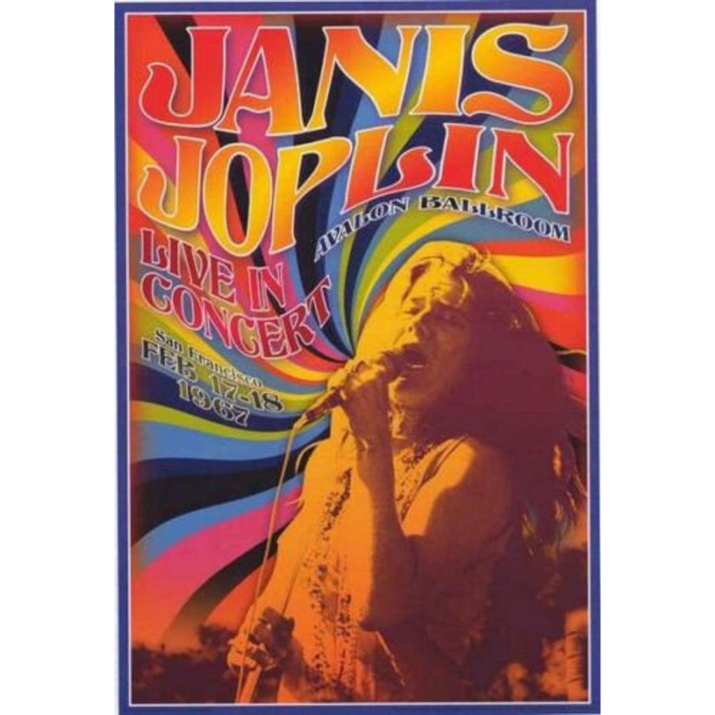 💥READY STOCK💥Janis Joplin 1967 Live Concert Rock & Roll Iconic Wall ...