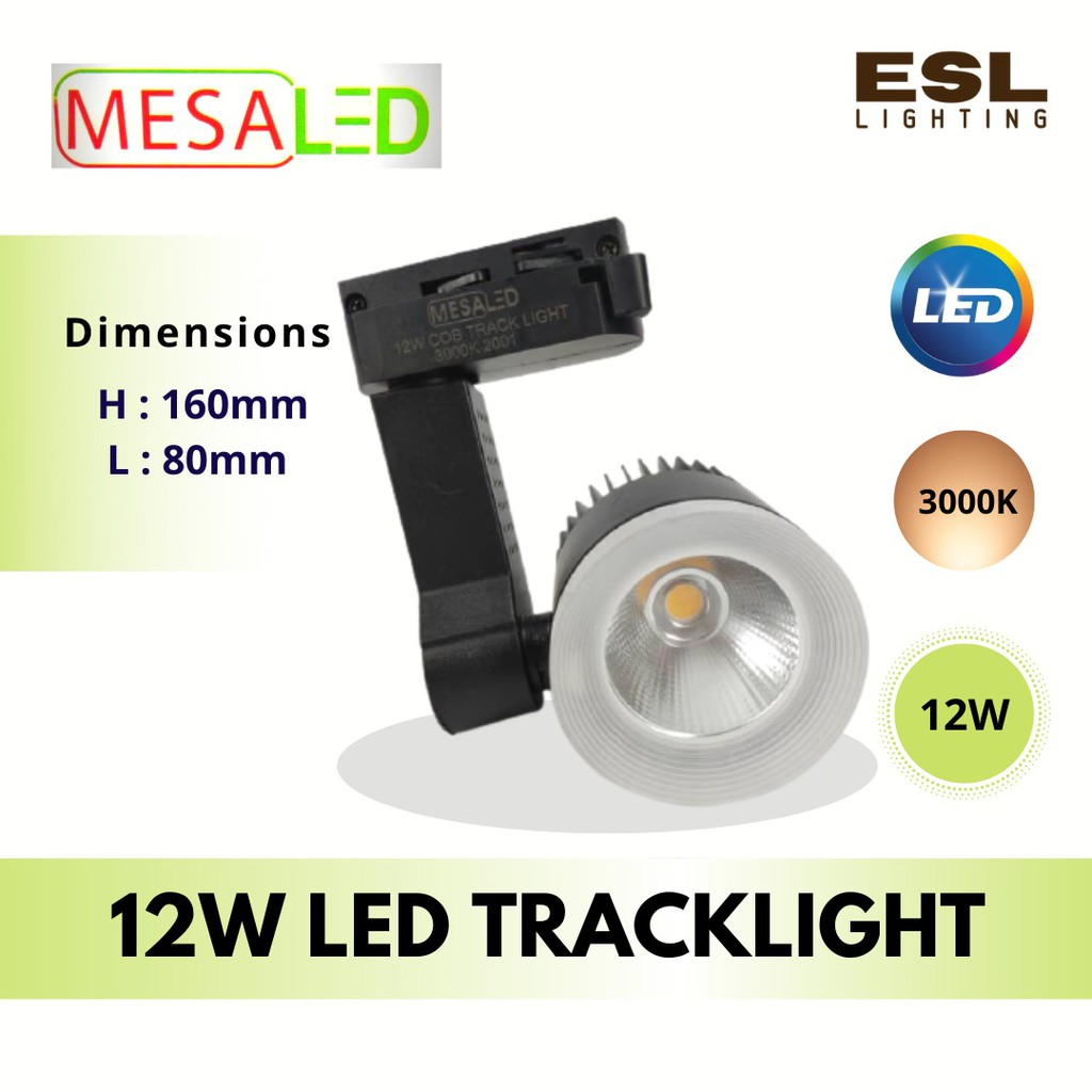 ESL LIGHTING MESALED LED Track light 12watt Warmwhite Ceiling Light ...