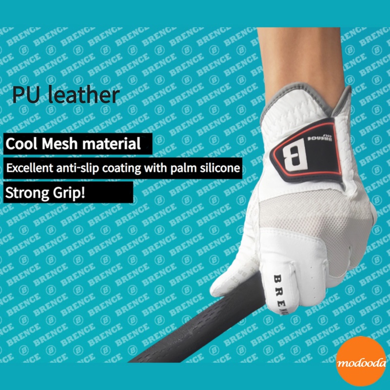 [BRENCE] Korean Synthetic leather Cool Mesh Men's golf glove (Left hand