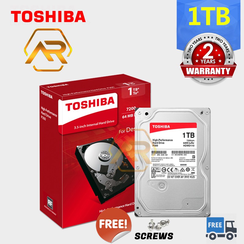 Toshiba P300 SATA 3.5" Internal Desktop Hard Disk For PC HDD (500GB/1TB ...