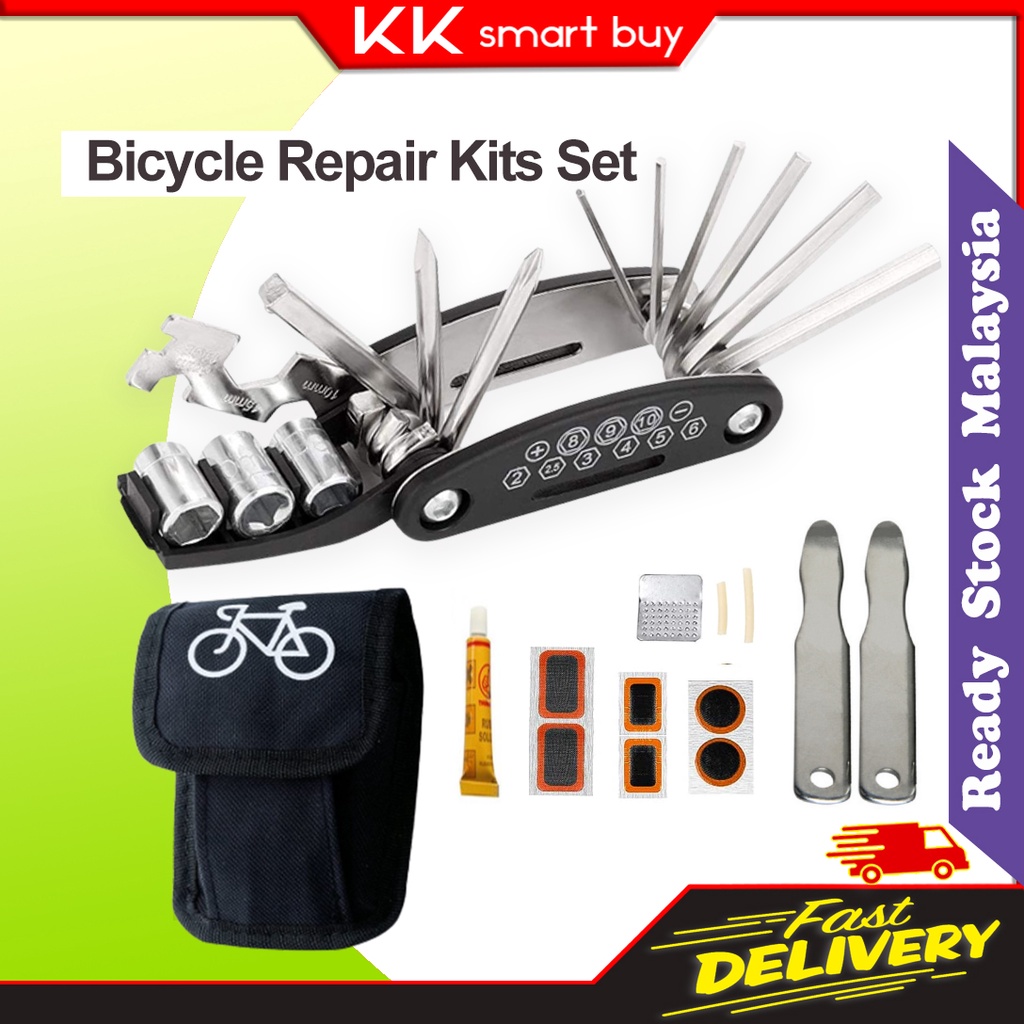 Bicycle Repair Kit Cycling MultiFunction Tool Tire Levers Tire Patch