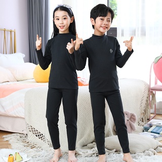 Cheap Thermal Underwear Set for Kids Boys Girls Long Johns Winter Thicken  Warm 3 To 18 Years Blue Striped Child Clothes