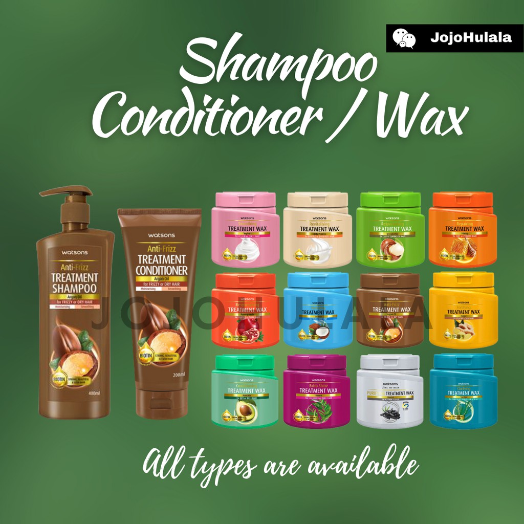 Watsons Shampoo Treatment Wax Conditioner 500ml Honey Yoghurt Tea Tree
