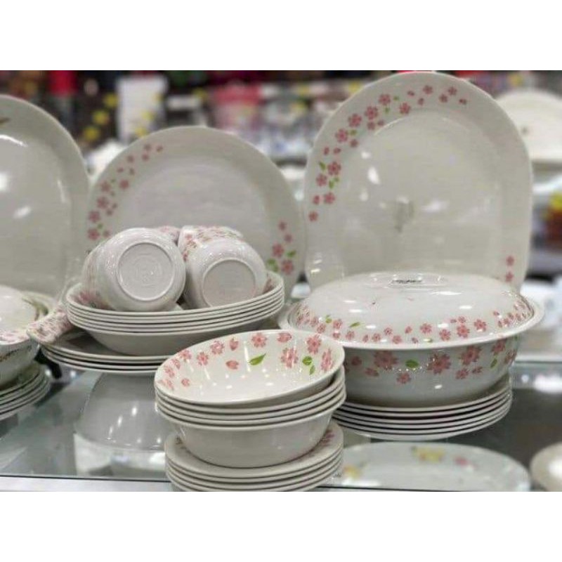 🔥 HOT OFFER 🔥Set melamine 42 pcs bunga corelle 🔥 | Shopee Malaysia