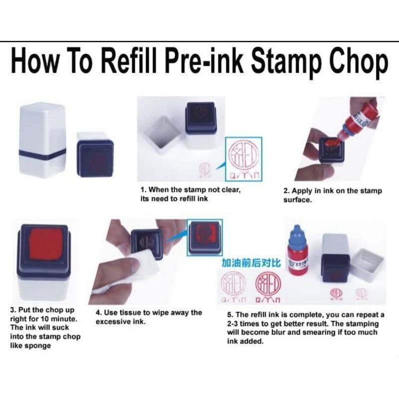 Flash stamp ink refill gred a 3ml (1 botol) | Shopee Malaysia