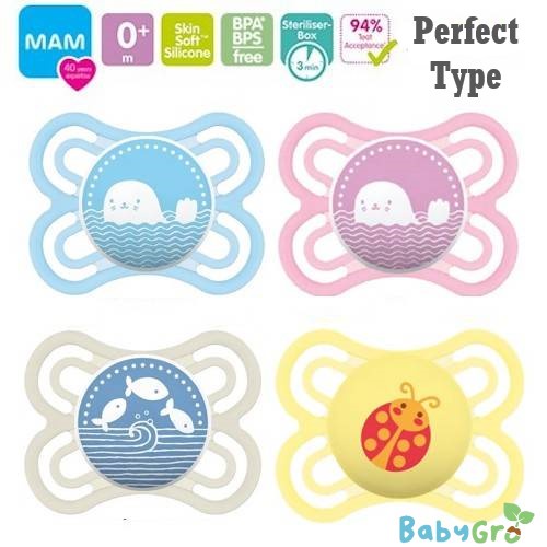 MAM Perfect Dento-Flex Silicone Soother 0-6 months 1 piece