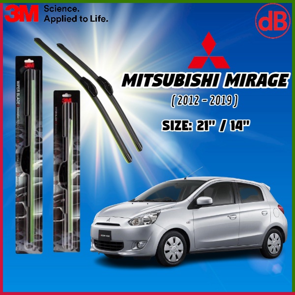 3M Wiper Blades Mitsubishi Mirage 2012 2019 (21"/14") Shopee Malaysia