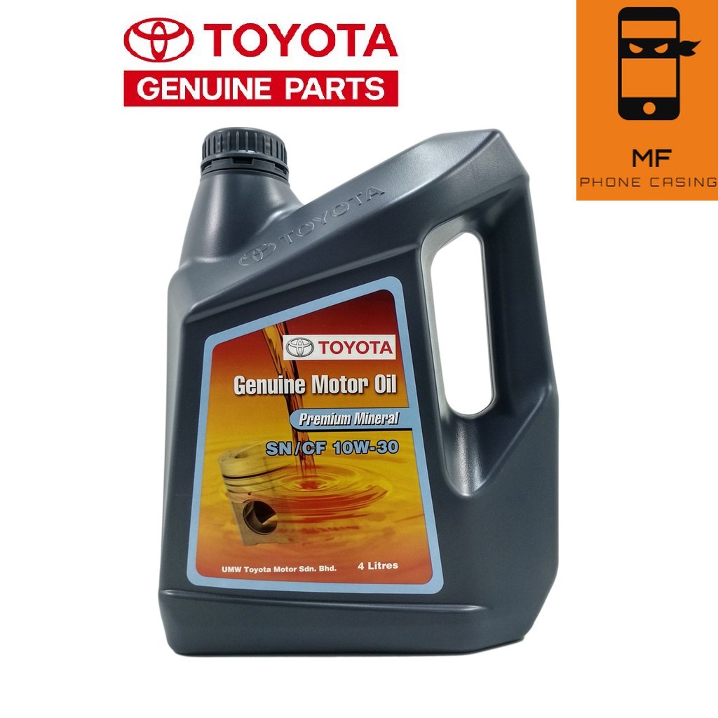 Toyota Original Premium Mineral 10w30 Sn Cf Engine Oil 4l 