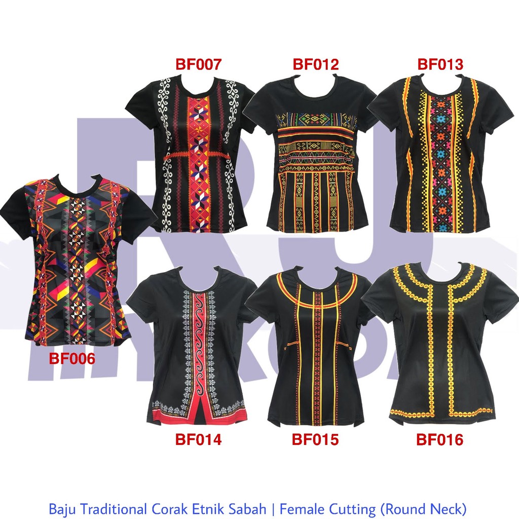 [Ready Stock/ Female Cutting] Baju Etnik Corak Traditional Sabah ...