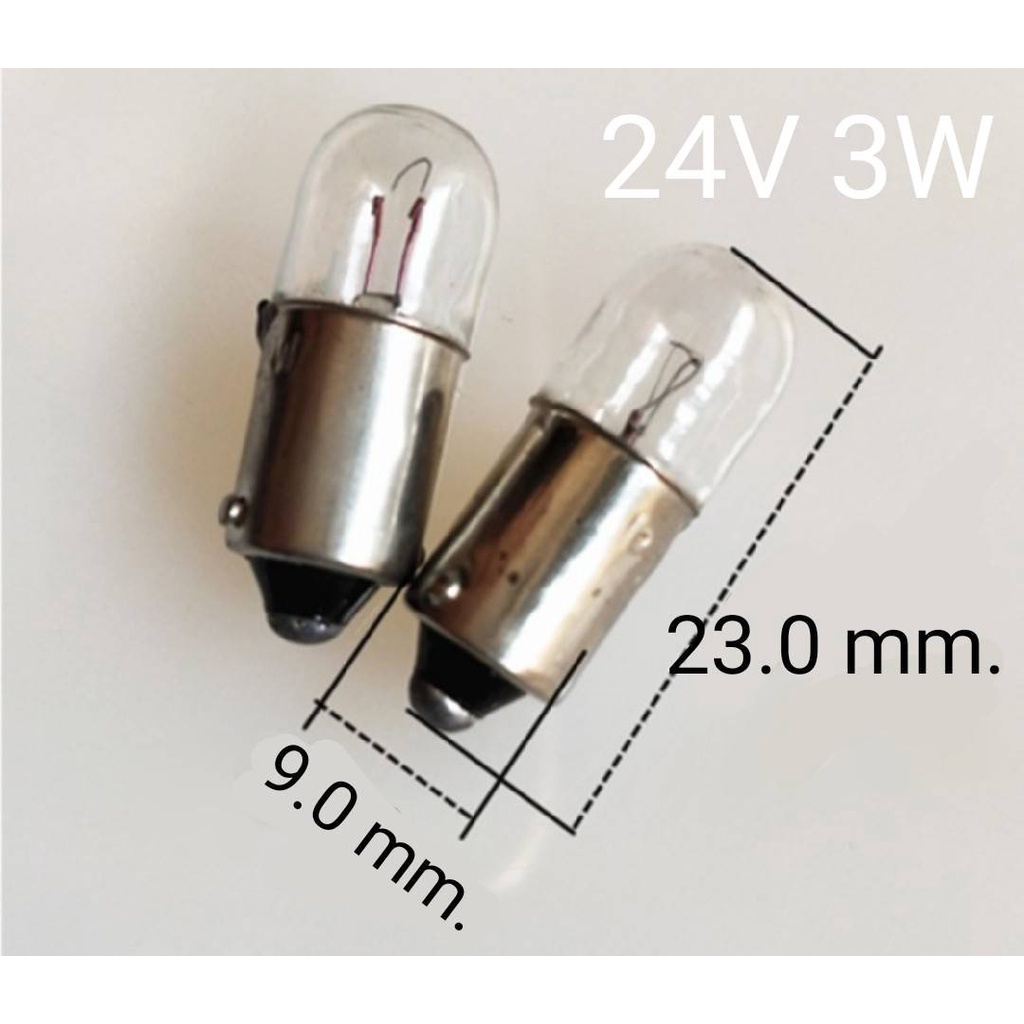 24V3W Bulb BA9S Socket (9mm.) 1-Point Pilot Lamp Light Coil Panel Mini ...