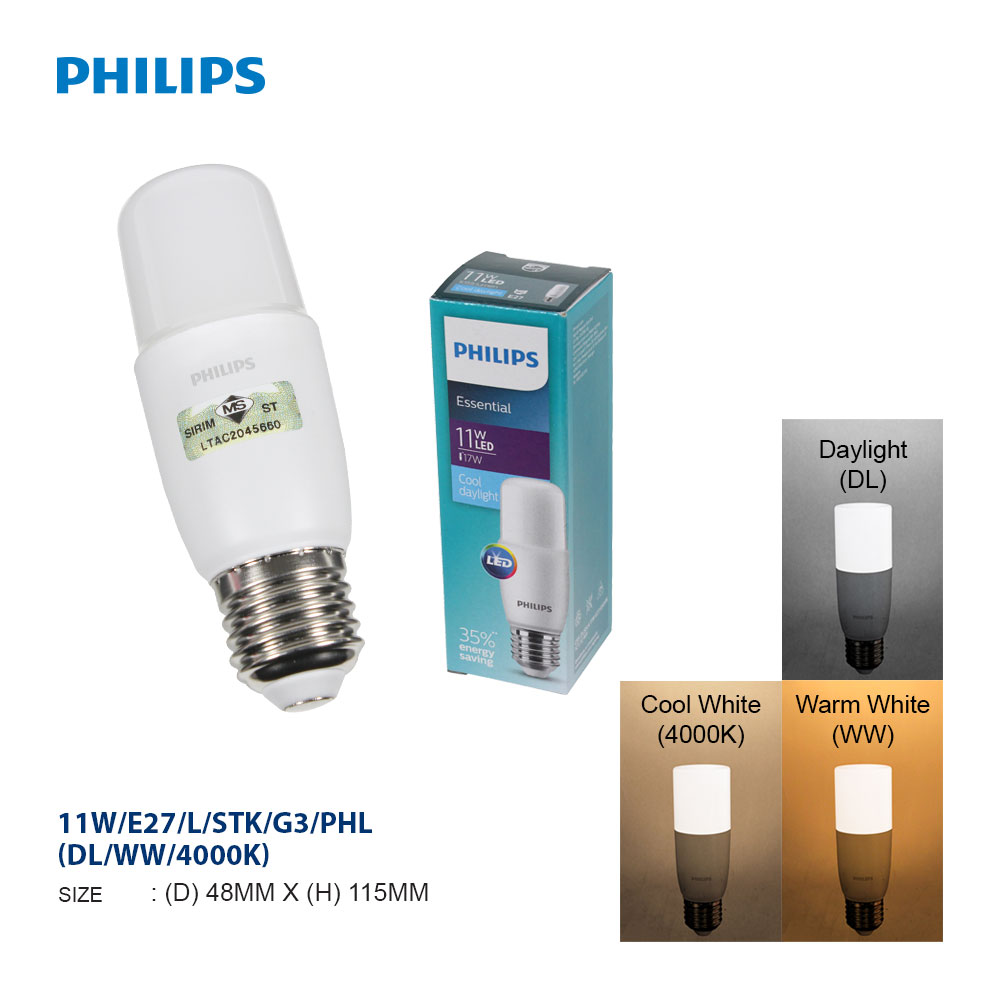 PHILIPS ESSENTIAL E27 LED STICK BULB