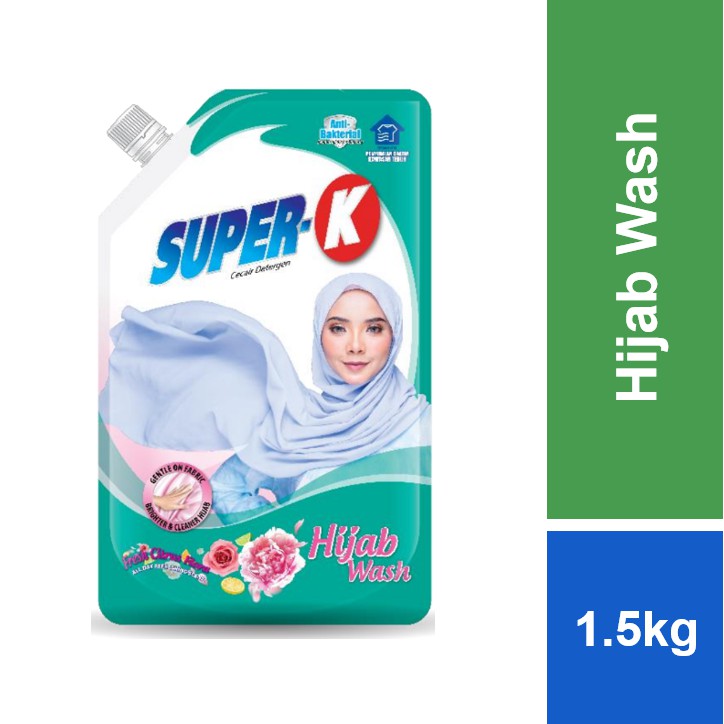 SuperK Laundry Liquid Detergent Hijab Wash 1.5kg Shopee Malaysia