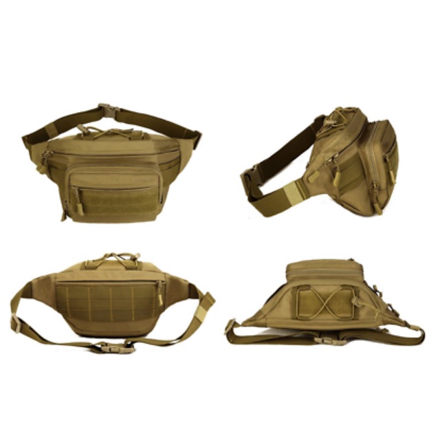 Tactical Belt Bag Waist Pack – Fanny Pack With Phone Pocket For Hiking Camping-1408151