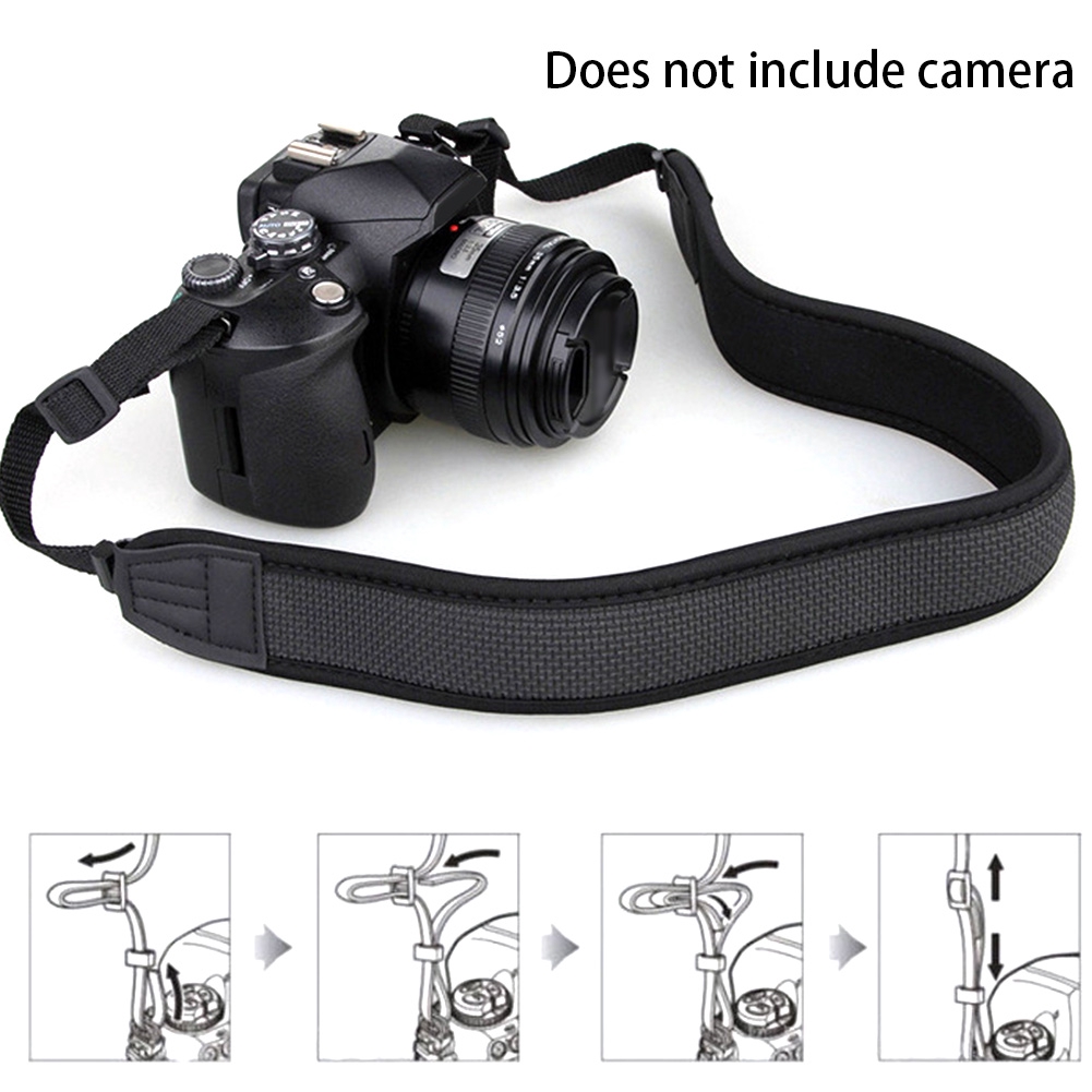 DSLR Camera Belt Wide Quick-Release Black Neck Shoulder Strap for Canon ...