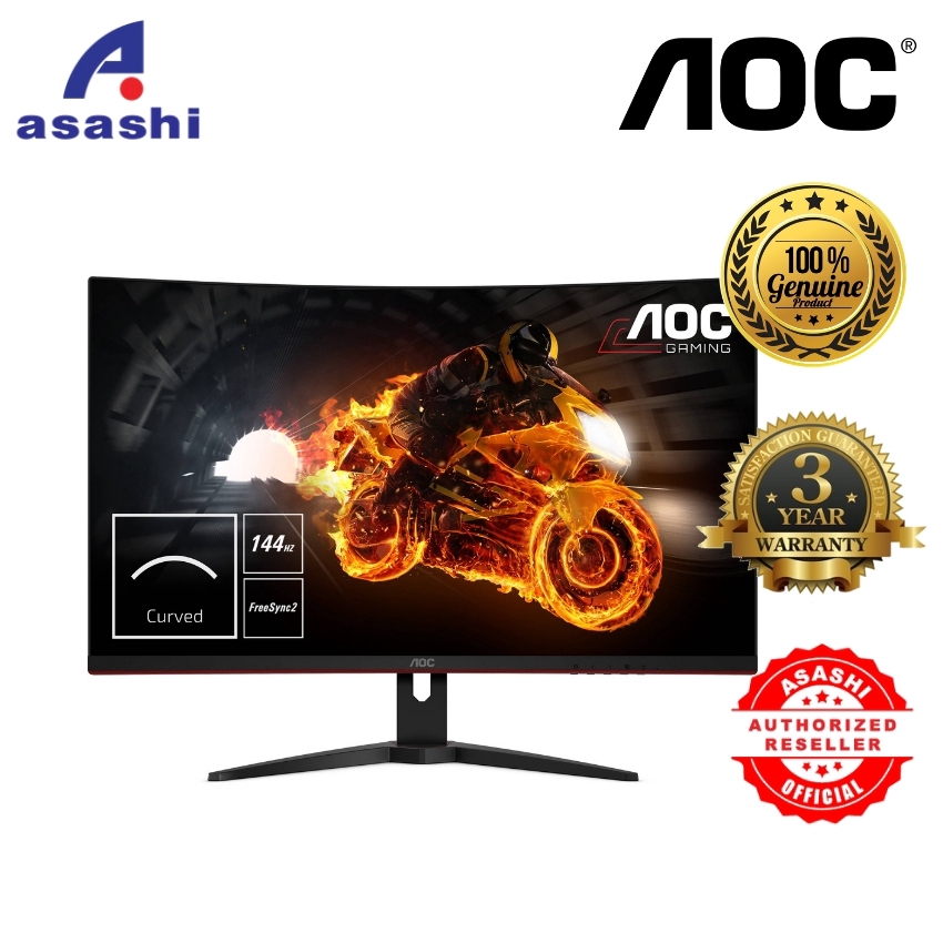AOC C32G1 32" Curved 1ms 144Hz FreeSync Gaming Monitor Shopee Malaysia