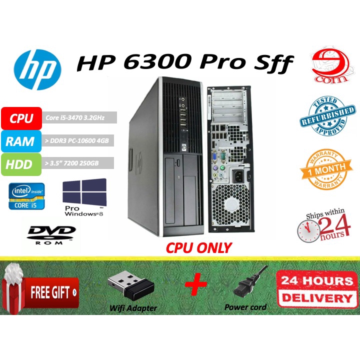 DESKTOP HP Compaq 6300 Pro Sff Intel core i5-3470 3.2GHz 3rd-Gen